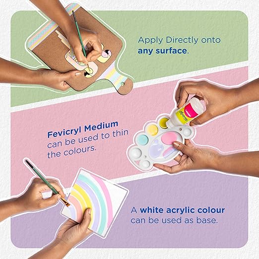 Fevicryl Acrylic Colors Pastel Kit