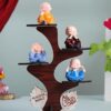 Adorable Buddha Monk Figurines With Wooden Stand - Duplicate - [#92]
